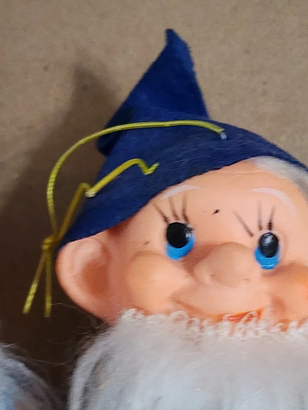 Vtg Elf Pixie Dwarf Gnome Felt Rubber Face Doll Christmas Japan Lot Of 3